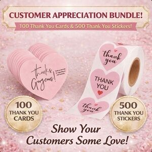 100 Cards & 500 Stickers Bundle